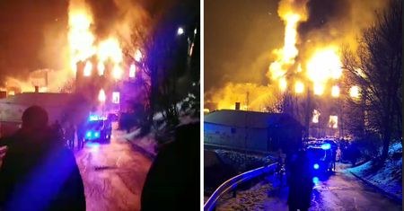 Ogromny pożar w Nowym Sączu. Strażacy walczą z żywiołem