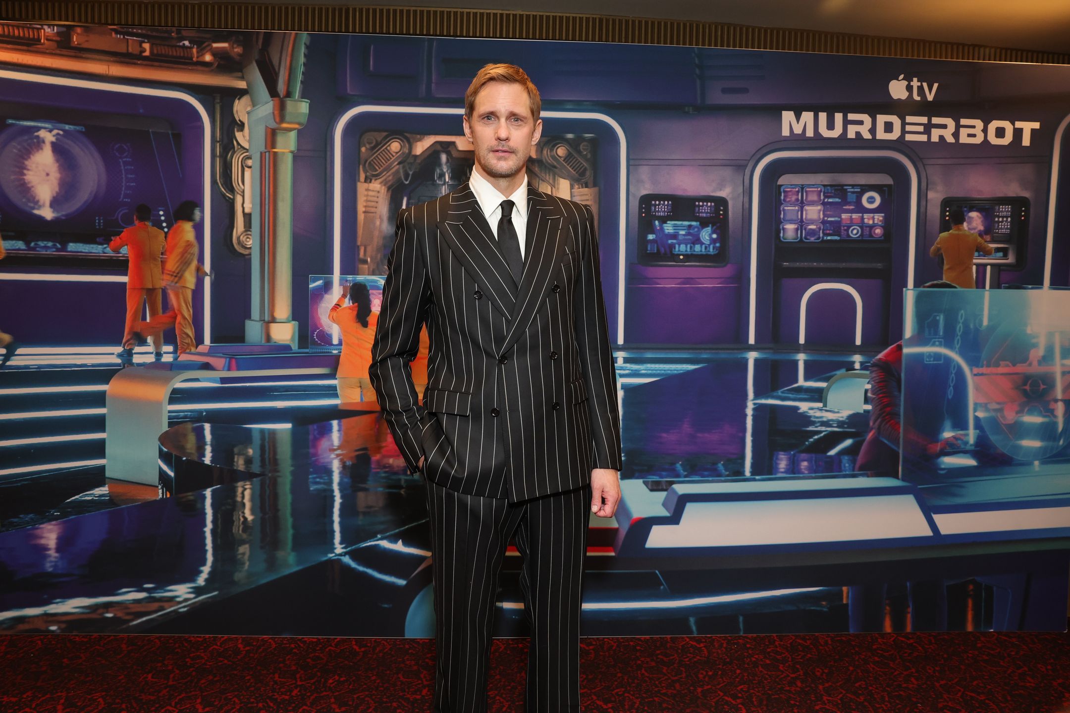BEVERLY HILLS, CALIFORNIA - NOVEMBER 15: Alexander Skarsgård attends a Special Screening of AppleTV's "Murderbot" at Fine Arts Theatre on November 15, 2025 in Beverly Hills, California.  (Photo by Stewart Cook/AppleTV via Getty Images)