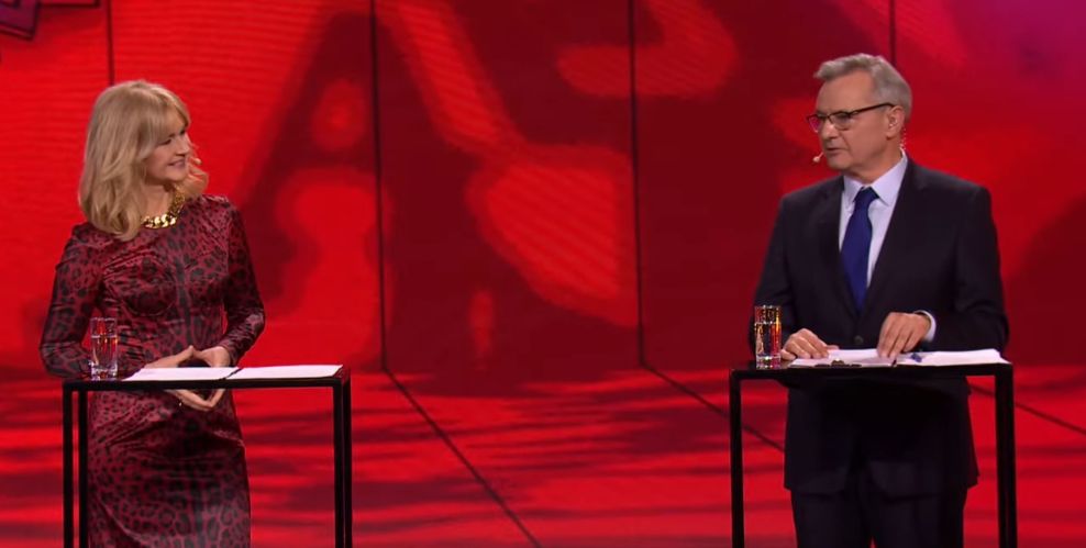 Ralph Kaminski komplementuje Grażynę Torbicką na Paszportach "Polityki"
