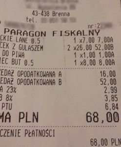 Obiad na urlopie nie musi kosztować kroci. Dowodem paragon z Beskidów