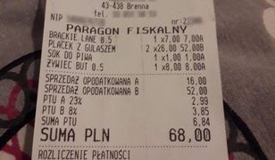 Obiad na urlopie nie musi kosztować kroci. Dowodem paragon z Beskidów