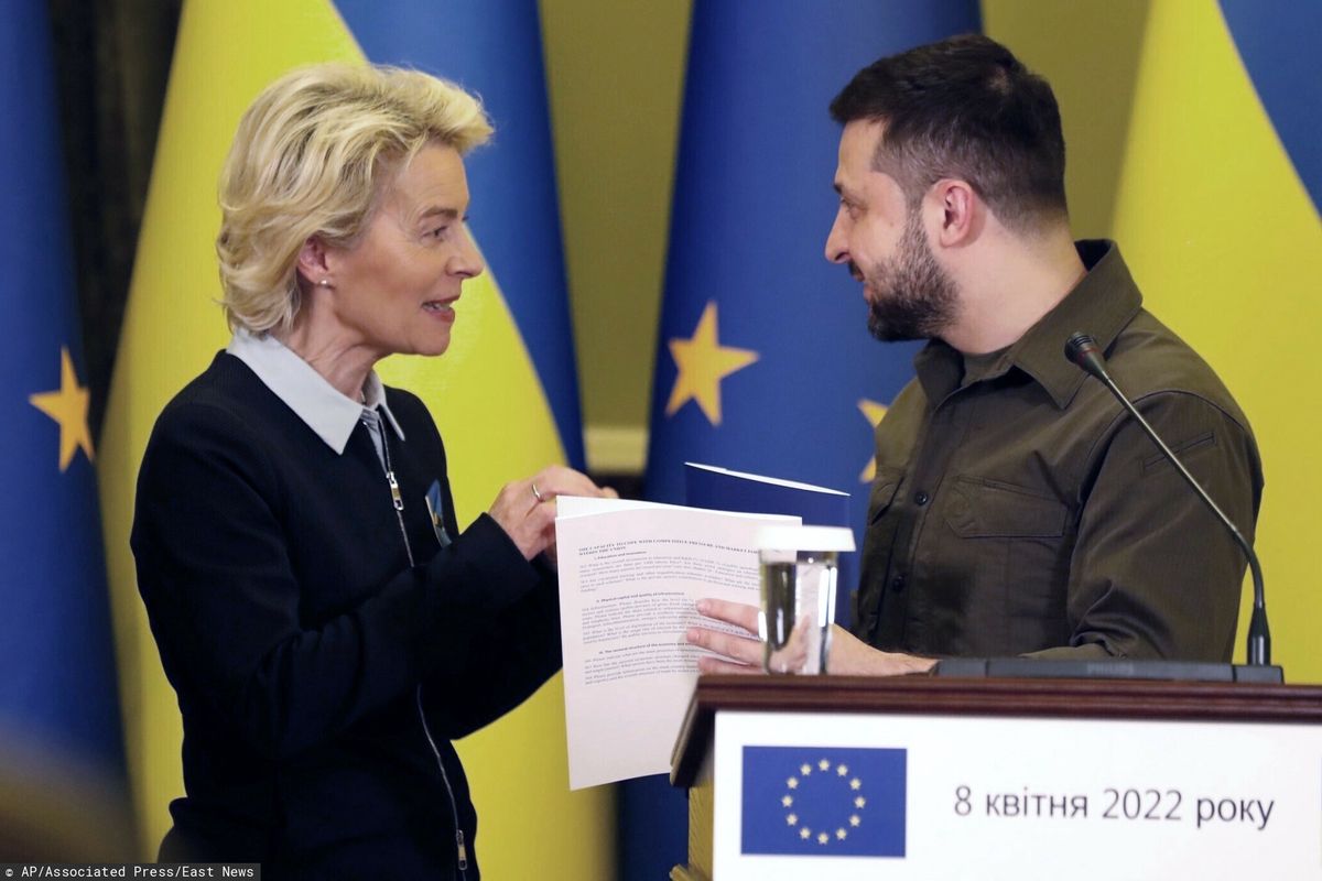 Ursula von der Leyen wręczyła Wołodymyrowi Zełenskiemu formularz ws. przystąpienia Ukrainy do UE