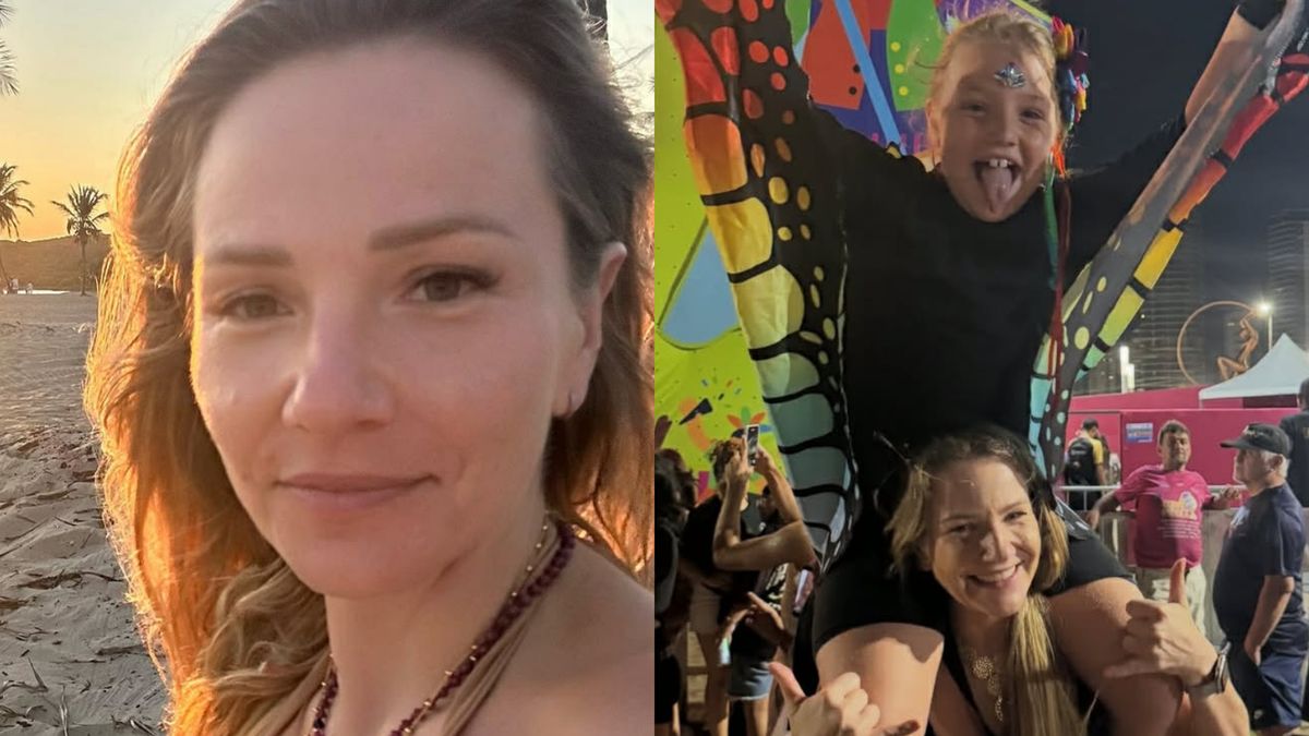 Hanna Zborowska z córką podczas karnawału