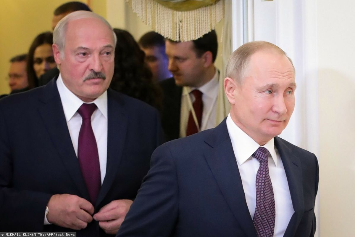Białoruś. Aleksandr Łukaszenka oraz Władimir Putin (zdj. arch.)