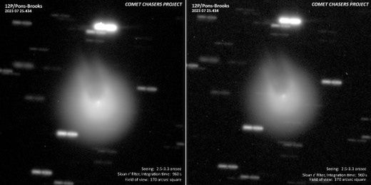 Kometa P12 zarejestrowana przez Obserwatorium Las Cumbres