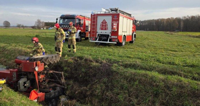 Brzekiniec: Tragiczny wypadek. Traktor zmiażdżył rolnika