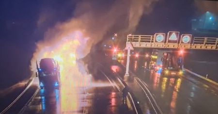 Polak jechał 6 km płonącą ciężarówką. Niemcy pod wrażeniem