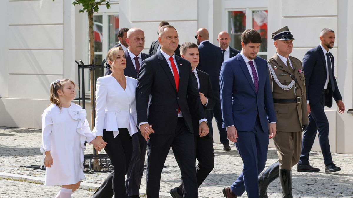 Karol Nawrocki wraz z rodziną