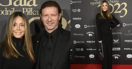 Cała na czarno Małgorzata Rozenek u boku Radosława bryluje na Gali Tygodnika "Piłka Nożna" (ZDJĘCIA)