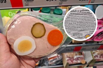 Jajo z tuby i morze soli. Prześwietliłam gotowy schab w galarecie z dyskontu