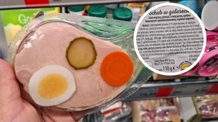 Jajo z tuby i morze soli. Prześwietliłam gotowy schab w galarecie z dyskontu