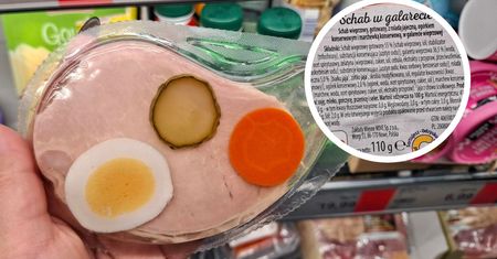Jajo z tuby i morze soli. Prześwietliłam gotowy schab w galarecie z dyskontu