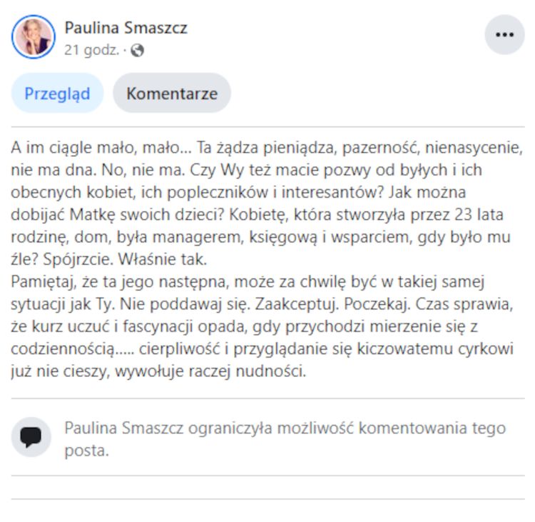 Wpis Pauliny Smaszcz