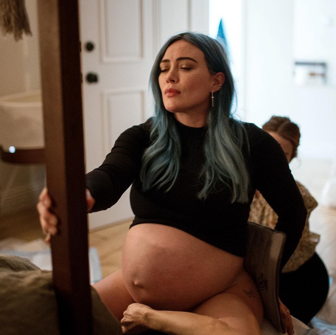 Hilary Duff podczas porodu