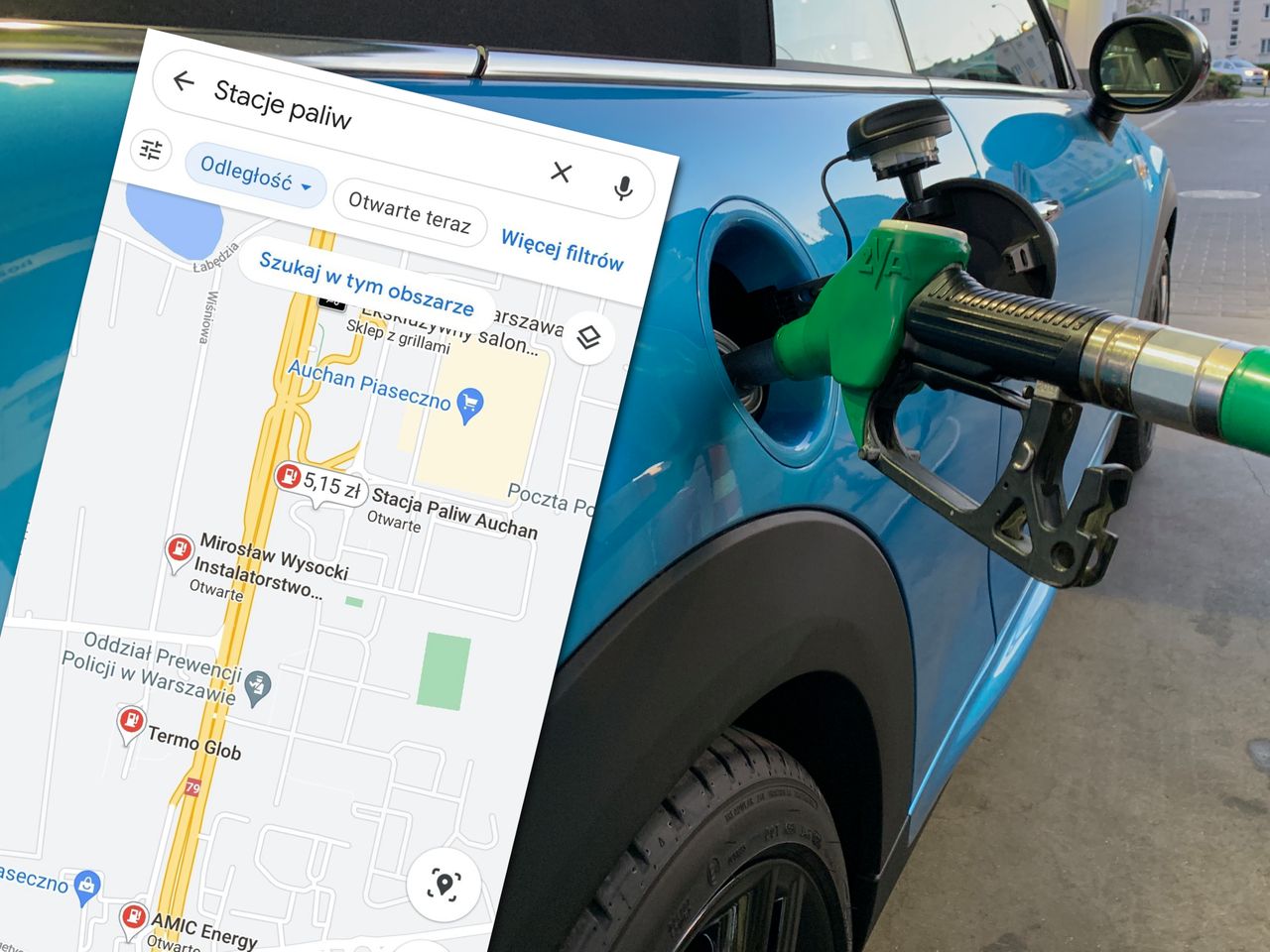 Nowość w Google Maps już działa. Łatwiej wybierzesz, gdzie chcesz zatankować
