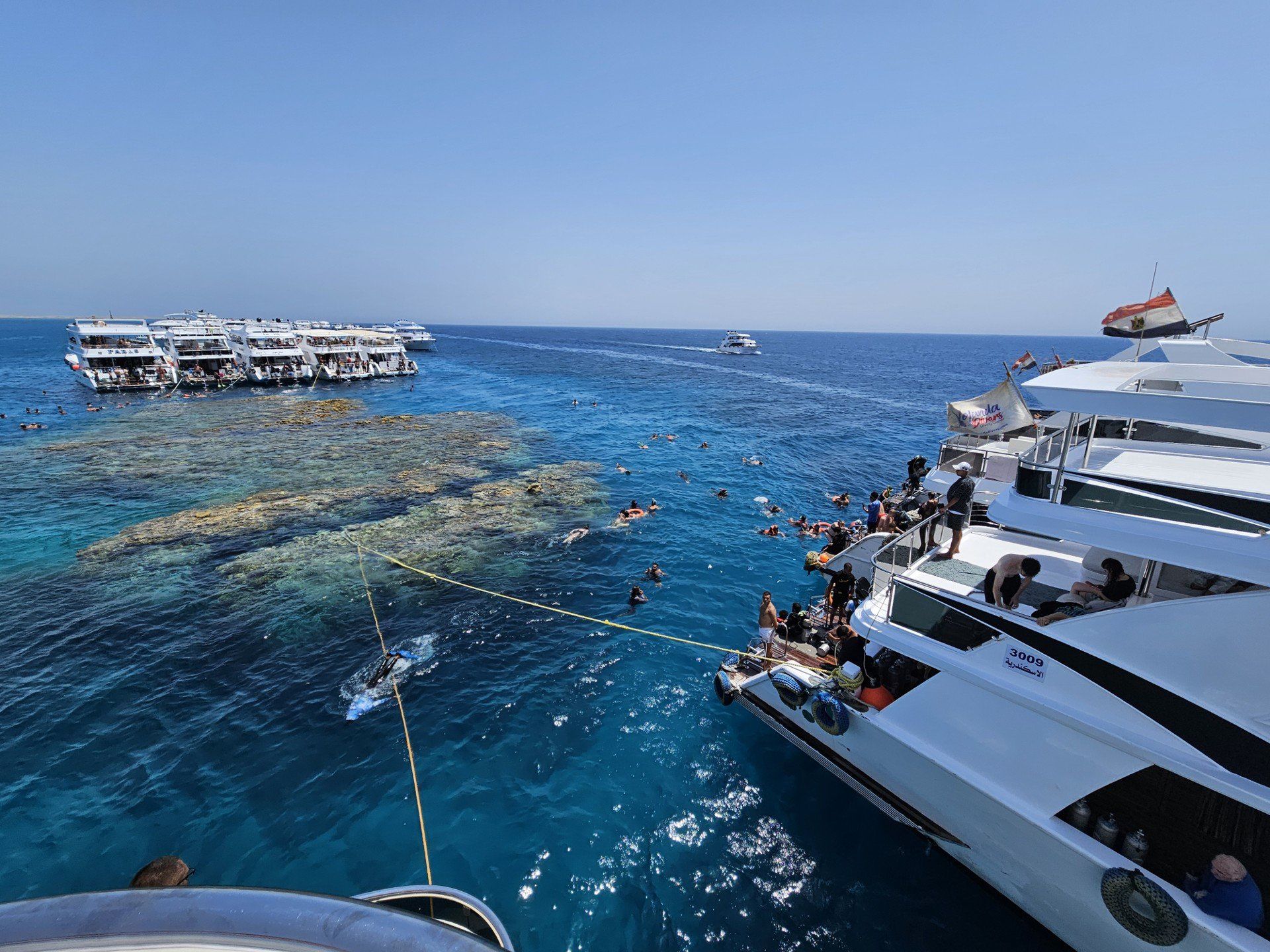 Ze statku można było podziwiać rafy koralowe.