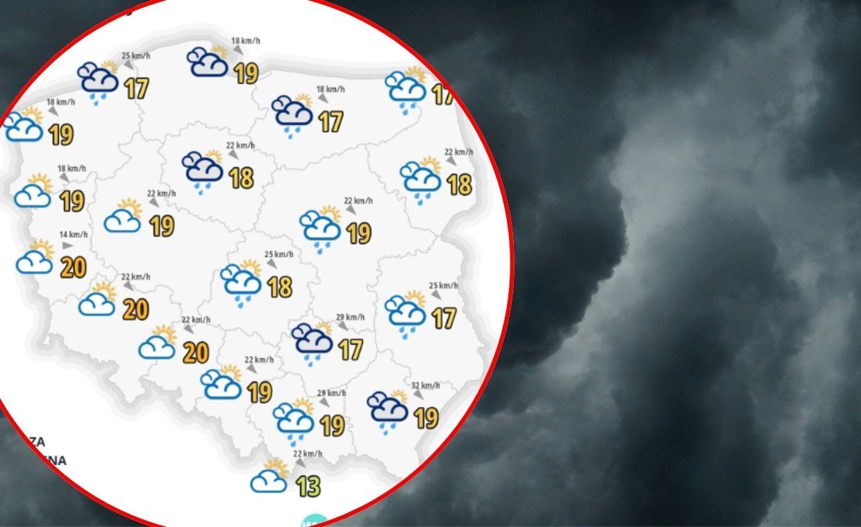 Burzowa niszczycielska fala nad Polską: IMGW ostrzega przed ścianą deszczu i 80 km/h wiatru