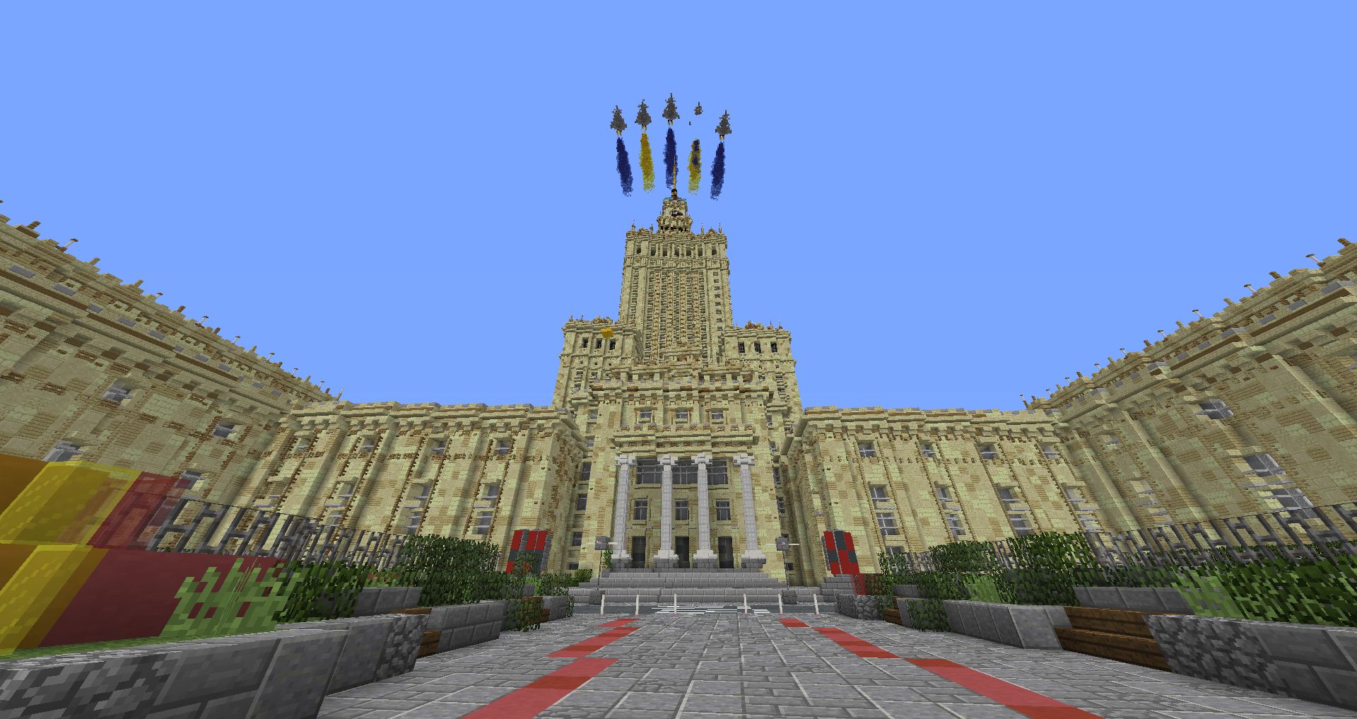 Pałac Kultury i Nauki w Minecrafcie.