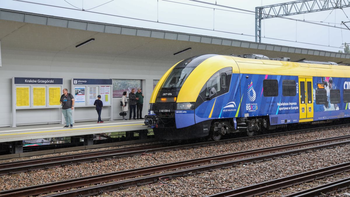  Peron nowego przystanku kolejowego Kraków Grzegórzki 