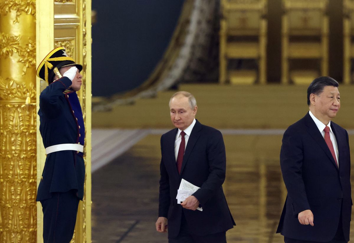 Prezydent Rosji Władimir Putin i chiński przywódca Xi Jinping