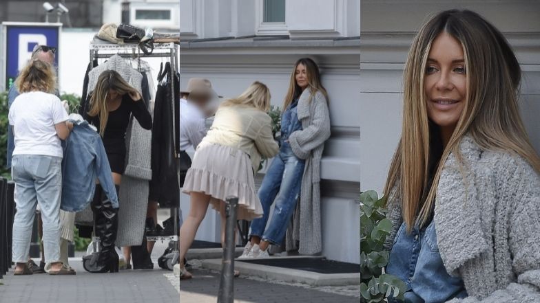 Małgorzata Rozenek na planie sesji zdjęciowej Mrs. Drama