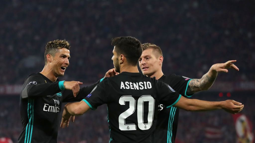 Radość piłkarzy Realu Madryt po bramce Marco Asensio