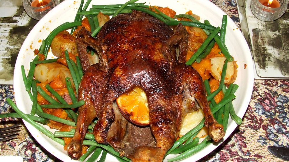 Pieczona kaczka domowa (samo mięso)