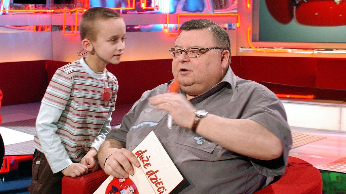Karol Klementowski i Wojciech Mann w programie "Duże dzieci" w 2006 r.