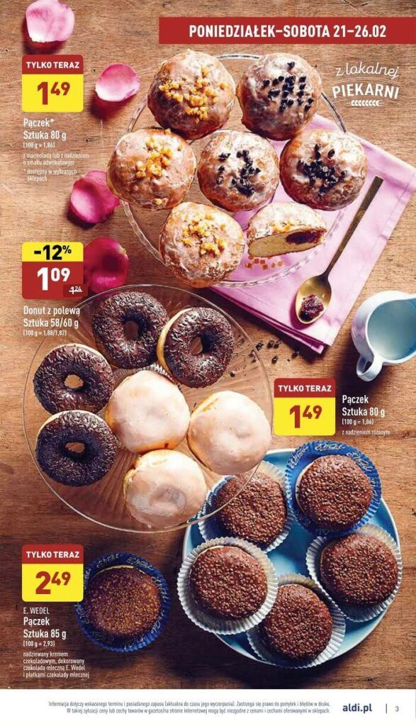 Tłusty czwartek w Aldi 2022 - promocje na pączki i donuty