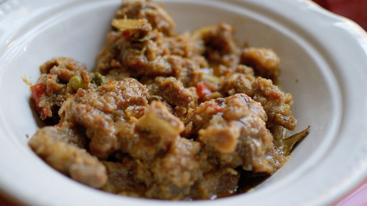 Gulasz z baraniny, kukurydzy i dyni