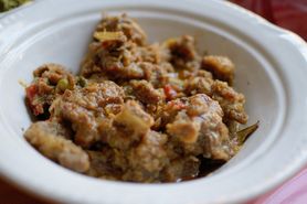 Gulasz z baraniny, kukurydzy i dyni