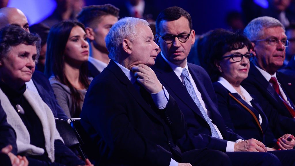 Prezes PiS Jarosław Kaczyński z premierem Mateuszem Morawieckim