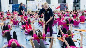 Jędrzejczak, Glinka, Klepacka, Guzowska, Woźniak i Fiodorow na niezwykłej lekcji wf na warszawskim Targówku