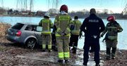 Kunice: Akcja ratunkowa nad Jeziorem Jaśkowickim. Samochód wpadł do wody