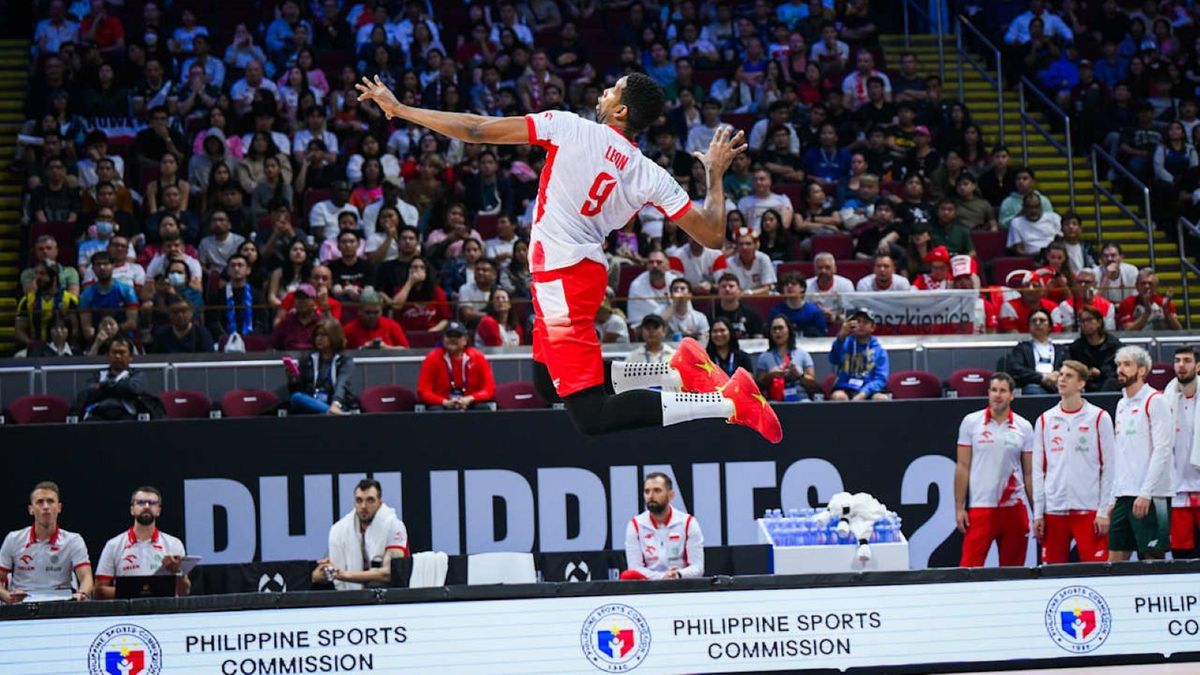 Materiały prasowe / volleyballworld.com / Na zdjęciu: Wilfredo Leon w meczu z Turcją