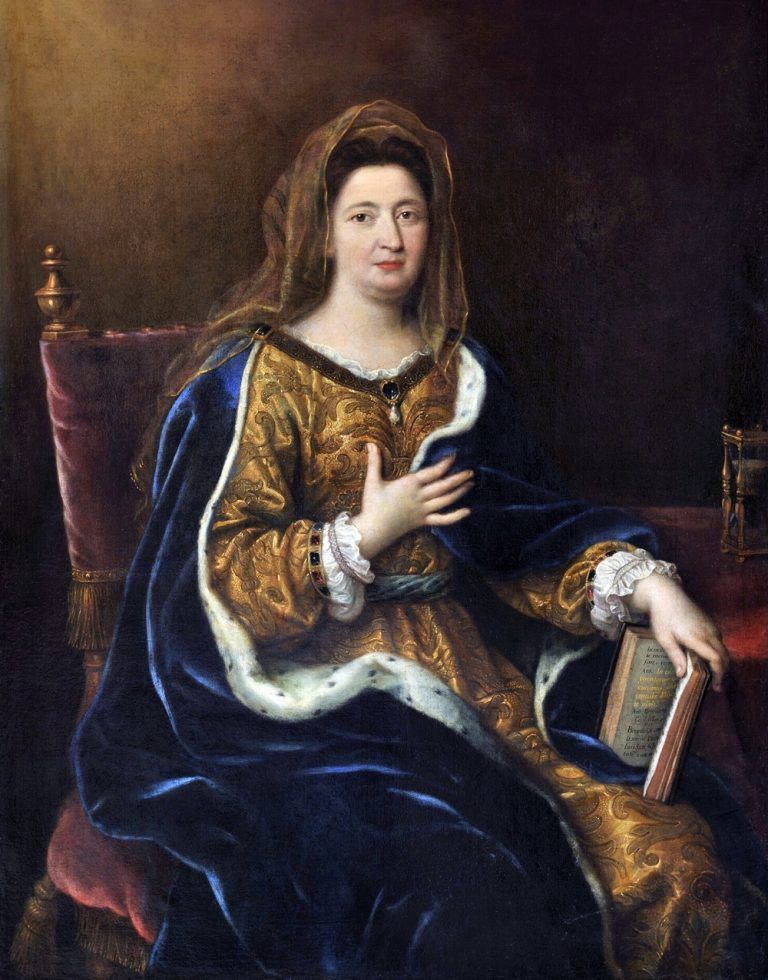 58-letnia małżonka króla wciąż miała sporo uroku. Franciszka w 1694 roku.
