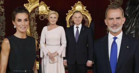 Andrzej i Agata Dudowie zadają szyku na obiedzie u pary królewskiej Hiszpanii (ZDJĘCIA)