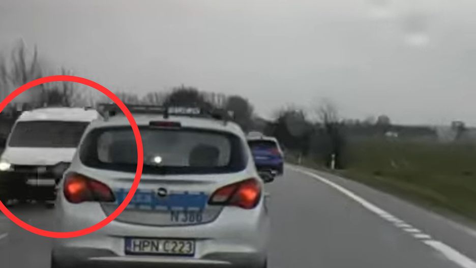 Radiowóz zjechał
