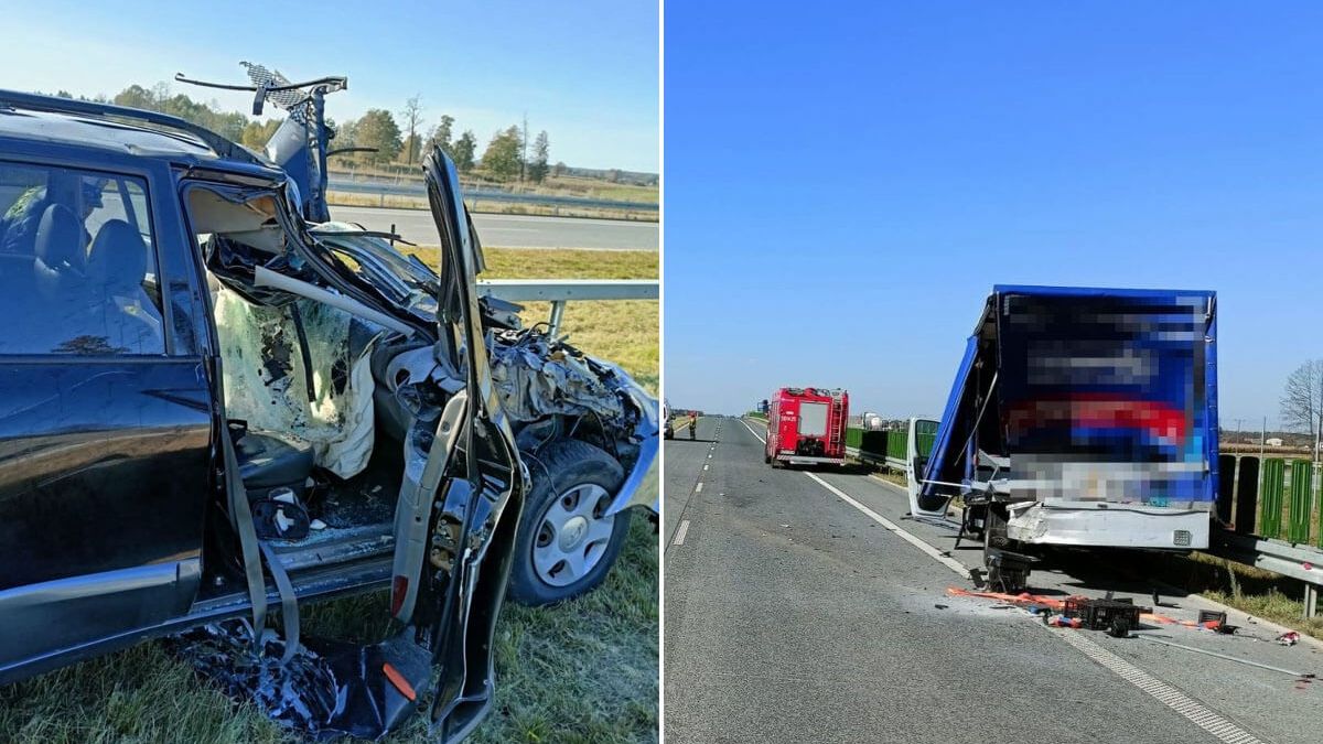 Wypadek na S17 w kierunku Warszawy