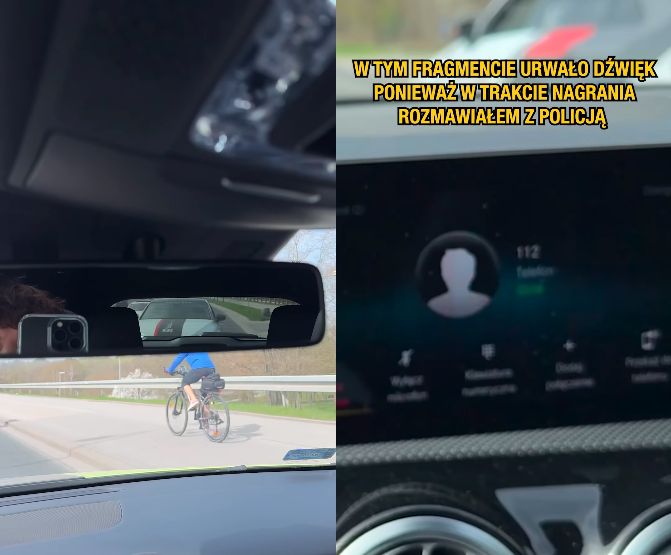 Kamil Szymczak relacjonuje wypadek. Pokazał nagranie