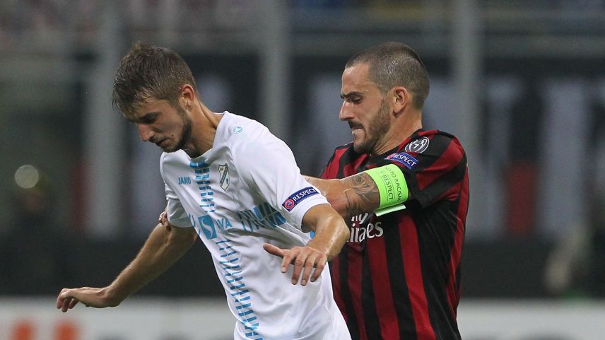 Getty Images / Marco Luzzani / Na zdjęciu: Jakov Puljić (z lewej) i Leonardo Bonucci (z prawej)