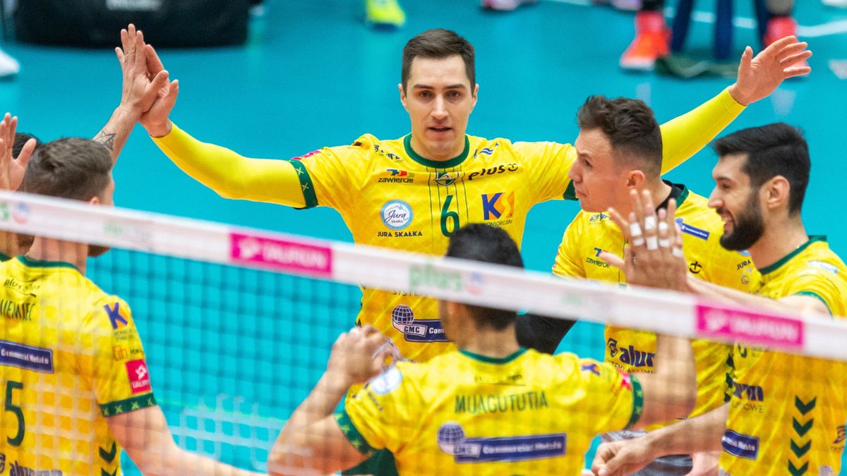 PAP / Andrzej Grygiel / Na zdjęciu: siatkarze Aluronu CMC Zawiercie