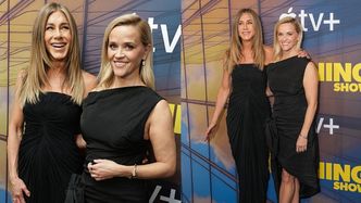 Przyjaciółki Jennifer Aniston i Reese Witherspoon OLŚNIEWAJĄ w czerni na premierze wspólnego serialu