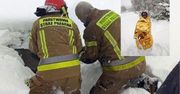 Spędził noc w studzience. Strażacy nie mogli odnaleźć jej w śniegu