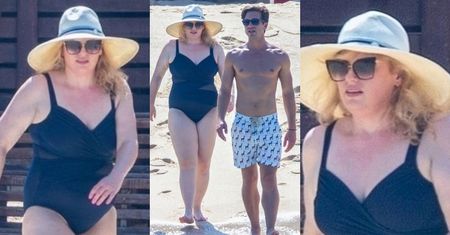 Rebel Wilson eksponuje szczupłą sylwetkę na plaży z ukochanym (ZDJĘCIA)