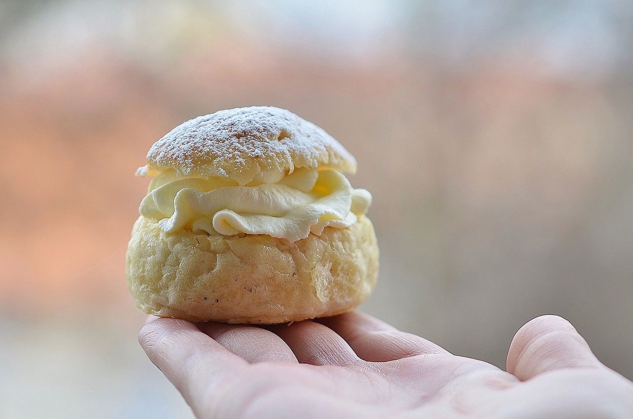 Swedish bun semla