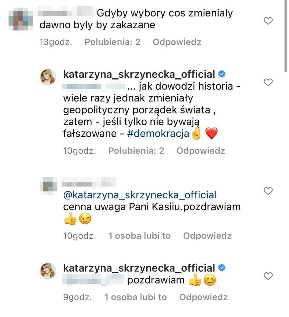 Dyskusja pod postem Katarzyny skrzyneckiej 
