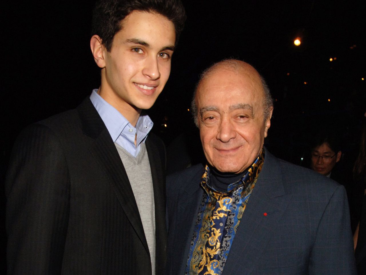 Mohamed Al Fayed i jego syn Omar