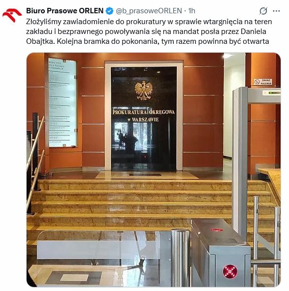 Komunikat biura prasowego Orlenu 