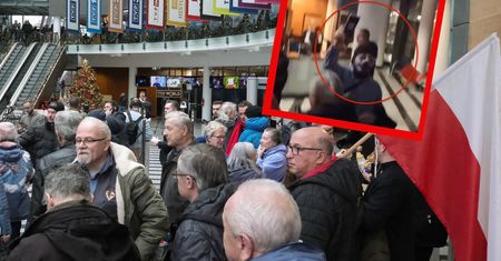 Obrażał, podjudzał, wszystko nagrywał. Do TVP przyszedł w masce